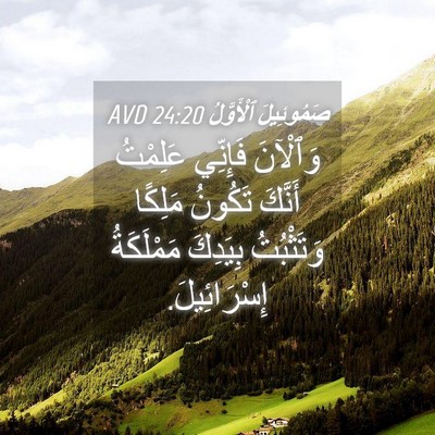 Picture 04 - صَمُوئِيلَ ٱلْأَوَّلُ 24:20 AVD - وَٱلْآنَ فَإِنِّي - Bible Verse Picture