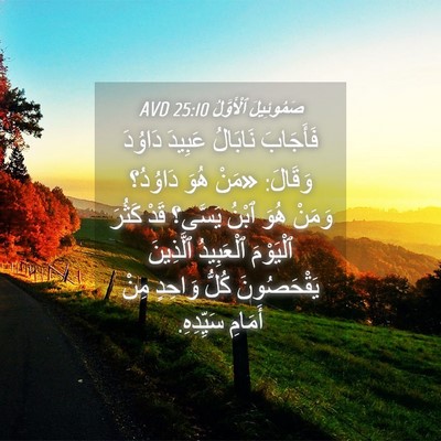 Picture 04 - صَمُوئِيلَ ٱلْأَوَّلُ 25:10 AVD - فَأَجَابَ نَابَالُ - Bible Verse Picture