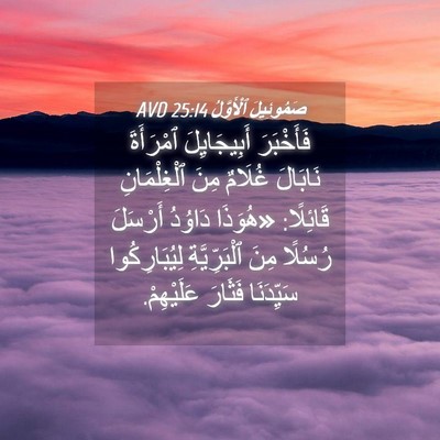 Picture 04 - صَمُوئِيلَ ٱلْأَوَّلُ 25:14 AVD - فَأَخْبَرَ أَبِيجَايِلَ - Bible Verse Picture