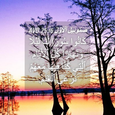 Picture 04 - صَمُوئِيلَ ٱلْأَوَّلُ 25:16 AVD - كَانُوا سُورًا لَنَا - Bible Verse Picture