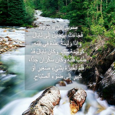 Picture 04 - صَمُوئِيلَ ٱلْأَوَّلُ 25:36 AVD - فَجَاءَتْ أَبِيجَايِلُ - Bible Verse Picture