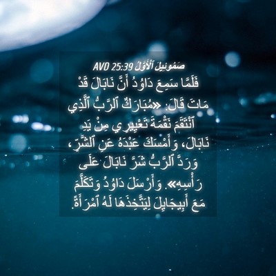 Picture 04 - صَمُوئِيلَ ٱلْأَوَّلُ 25:39 AVD - فَلَمَّا سَمِعَ دَاوُدُ - Bible Verse Picture