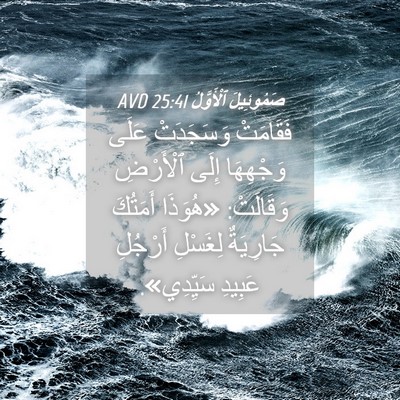 Picture 04 - صَمُوئِيلَ ٱلْأَوَّلُ 25:41 AVD - فَقَامَتْ وَسَجَدَتْ - Bible Verse Picture