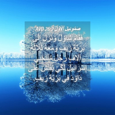 Picture 04 - صَمُوئِيلَ ٱلْأَوَّلُ 26:2 AVD - فَقَامَ شَاوُلُ وَنَزَلَ - Bible Verse Picture