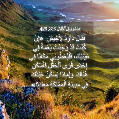 Picture 04 - صَمُوئِيلَ ٱلْأَوَّلُ 27:5 AVD - فَقَالَ دَاوُدُ لِأَخِيشَ: - Bible Verse Picture