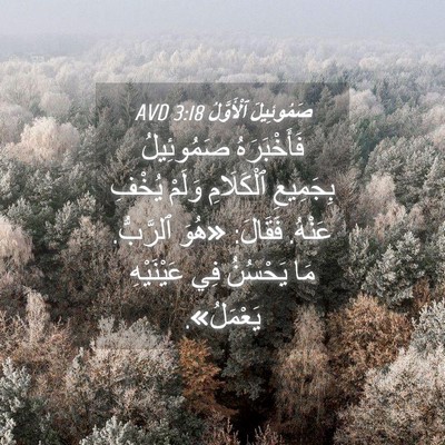 Picture 04 - صَمُوئِيلَ ٱلْأَوَّلُ 3:18 AVD - فَأَخْبَرَهُ صَمُوئِيلُ - Bible Verse Picture