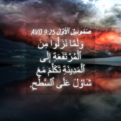 Picture 04 - صَمُوئِيلَ ٱلْأَوَّلُ 9:25 AVD - وَلَمَّا نَزَلُوا مِنَ - Bible Verse Picture