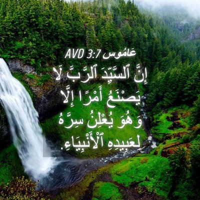 Picture 04 - عَامُوس 3:7 AVD - إِنَّ ٱلسَّيِّدَ ٱلرَّبَّ - Bible Verse Picture