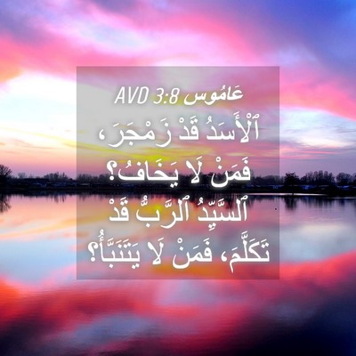 Picture 04 - عَامُوس 3:8 AVD - ٱلْأَسَدُ قَدْ زَمْجَرَ، - Bible Verse Picture