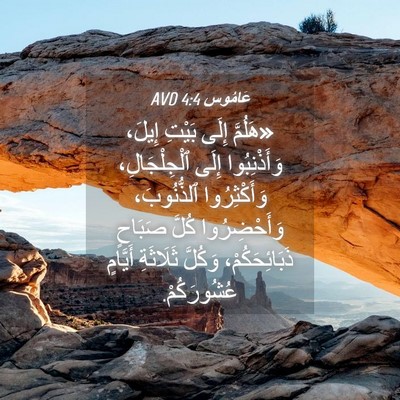 Picture 04 - عَامُوس 4:4 AVD - «هَلُمَّ إِلَى بَيْتِ - Bible Verse Picture