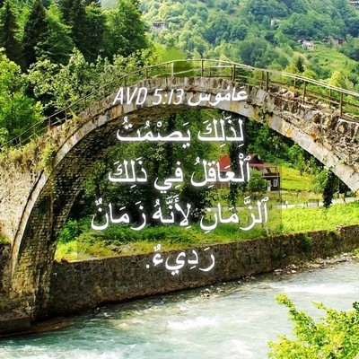 Picture 04 - عَامُوس 5:13 AVD - لِذَلِكَ يَصْمُتُ - Bible Verse Picture