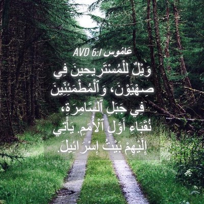 Picture 04 - عَامُوس 6:1 AVD - وَيْلٌ لِلْمُسْتَرِيحِينَ - Bible Verse Picture