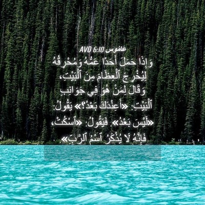 Picture 04 - عَامُوس 6:10 AVD - وَإِذَا حَمَلَ أَحَدًا - Bible Verse Picture