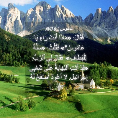 Picture 04 - عَامُوس 8:2 AVD - فَقَالَ: «مَاذَا أَنْتَ - Bible Verse Picture