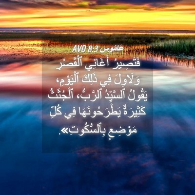Picture 04 - عَامُوس 8:3 AVD - فَتَصِيرُ أَغَانِي - Bible Verse Picture
