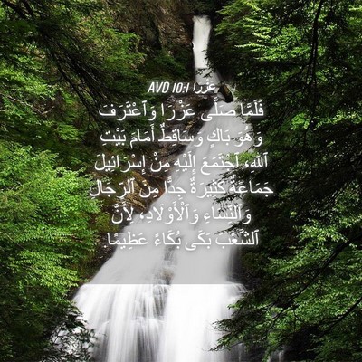 Picture 04 - عَزْرَا 10:1 AVD - فَلَمَّا صَلَّى عَزْرَا - Bible Verse Picture