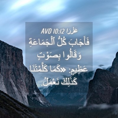 Picture 04 - عَزْرَا 10:12 AVD - فَأَجَابَ كُلُّ - Bible Verse Picture