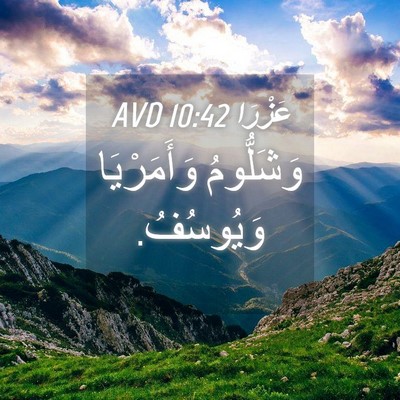 Picture 04 - عَزْرَا 10:42 AVD - وَشَلُّومُ وَأَمَرْيَا - Bible Verse Picture