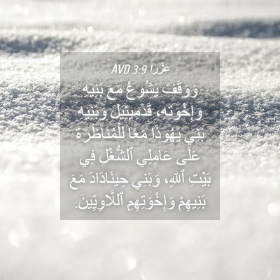 Picture 04 - عَزْرَا 3:9 AVD - وَوَقَفَ يَشُوعُ مَعَ - Bible Verse Picture