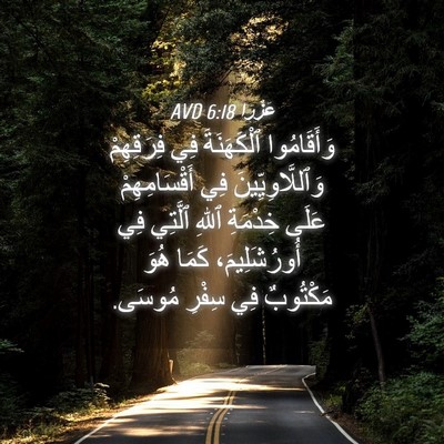 Picture 04 - عَزْرَا 6:18 AVD - وَأَقَامُوا ٱلْكَهَنَةَ - Bible Verse Picture