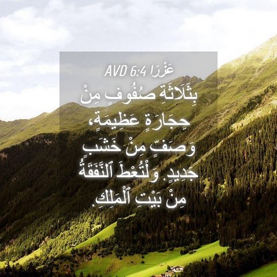 Picture 04 - عَزْرَا 6:4 AVD - بِثَلَاثَةِ صُفُوفٍ مِنْ - Bible Verse Picture