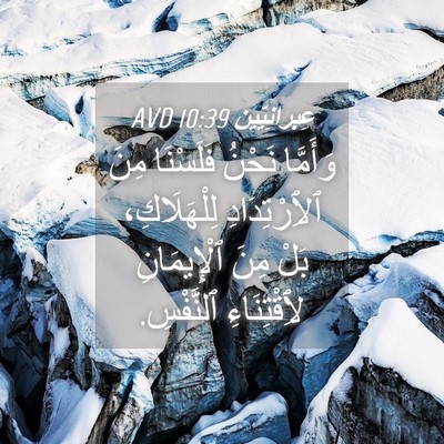 Picture 04 - عِبرانِيّين 10:39 AVD - وَأَمَّا نَحْنُ فَلَسْنَا - Bible Verse Picture