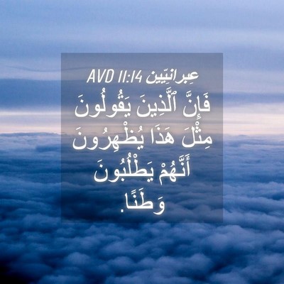 Picture 04 - عِبرانِيّين 11:14 AVD - فَإِنَّ ٱلَّذِينَ - Bible Verse Picture