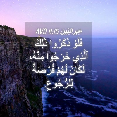 Picture 04 - عِبرانِيّين 11:15 AVD - فَلَوْ ذَكَرُوا ذَلِكَ - Bible Verse Picture
