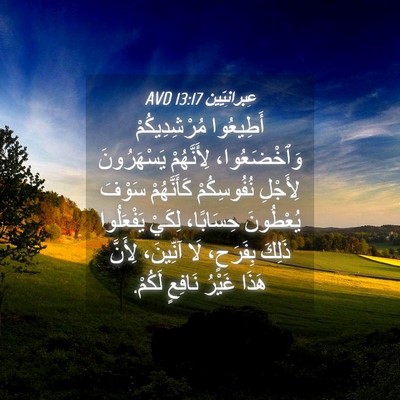 Picture 04 - عِبرانِيّين 13:17 AVD - أَطِيعُوا مُرْشِدِيكُمْ - Bible Verse Picture