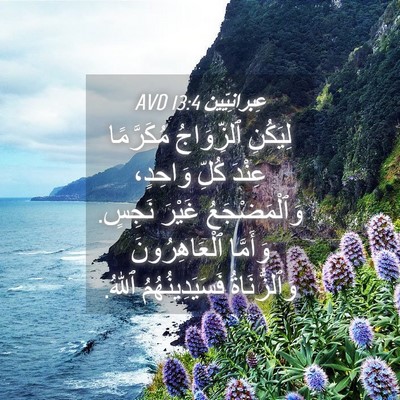 Picture 04 - عِبرانِيّين 13:4 AVD - لِيَكُنِ ٱلزِّوَاجُ - Bible Verse Picture