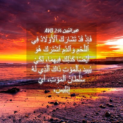 Picture 04 - عِبرانِيّين 2:14 AVD - فَإِذْ قَدْ تَشَارَكَ - Bible Verse Picture