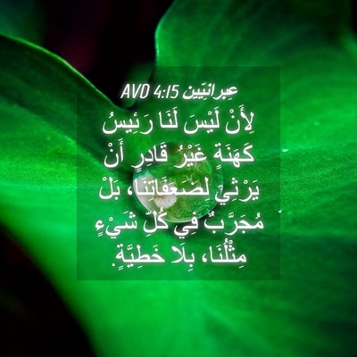 Picture 04 - عِبرانِيّين 4:15 AVD - لِأَنْ لَيْسَ لَنَا - Bible Verse Picture