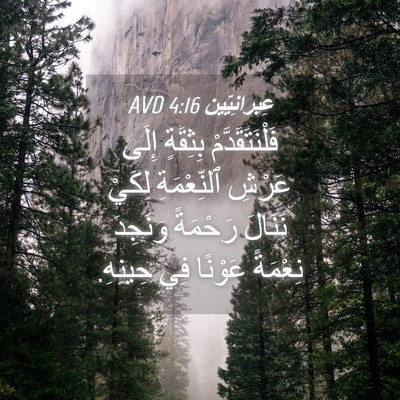 Picture 04 - عِبرانِيّين 4:16 AVD - فَلْنَتَقَدَّمْ بِثِقَةٍ - Bible Verse Picture