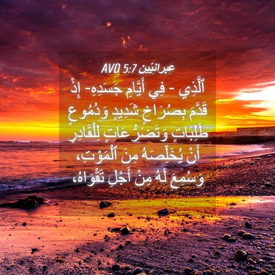 Picture 04 - عِبرانِيّين 5:7 AVD - ٱلَّذِي - فِي أَيَّامِ - Bible Verse Picture