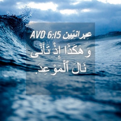 Picture 04 - عِبرانِيّين 6:15 AVD - وَهَكَذَا إِذْ تَأَنَّى - Bible Verse Picture