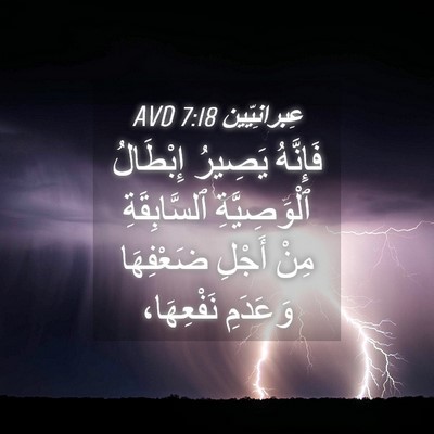 Picture 04 - عِبرانِيّين 7:18 AVD - فَإِنَّهُ يَصِيرُ - Bible Verse Picture