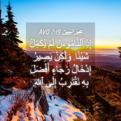 Picture 04 - عِبرانِيّين 7:19 AVD - إِذِ ٱلنَّامُوسُ لَمْ - Bible Verse Picture