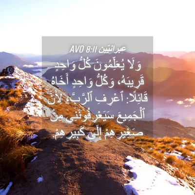 Picture 04 - عِبرانِيّين 8:11 AVD - وَلَا يُعَلِّمُونَ كُلُّ - Bible Verse Picture