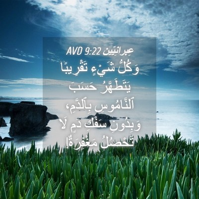 Picture 04 - عِبرانِيّين 9:22 AVD - وَكُلُّ شَيْءٍ تَقْرِيبًا - Bible Verse Picture