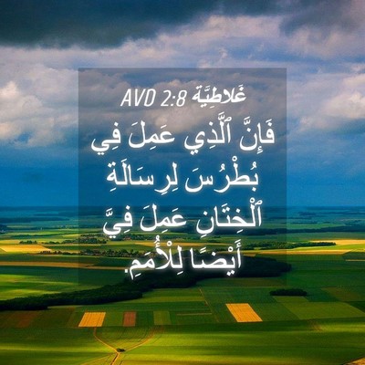 Picture 04 - غَلاطِيَّة 2:8 AVD - فَإِنَّ ٱلَّذِي عَمِلَ فِي - Bible Verse Picture