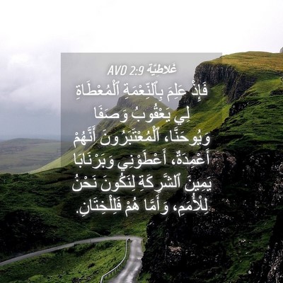 Picture 04 - غَلاطِيَّة 2:9 AVD - فَإِذْ عَلِمَ - Bible Verse Picture