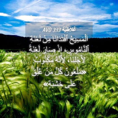 Picture 04 - غَلاطِيَّة 3:13 AVD - اَلْمَسِيحُ ٱفْتَدَانَا - Bible Verse Picture