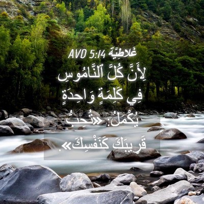 Picture 04 - غَلاطِيَّة 5:14 AVD - لِأَنَّ كُلَّ ٱلنَّامُوسِ - Bible Verse Picture