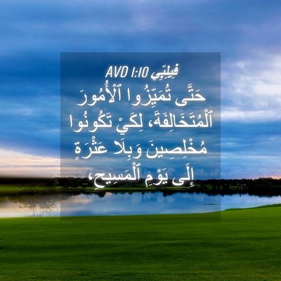 Picture 04 - فِيلِبِّي 1:10 AVD - حَتَّى تُمَيِّزُوا - Bible Verse Picture