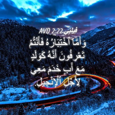 Picture 04 - فِيلِبِّي 2:22 AVD - وَأَمَّا ٱخْتِبَارُهُ - Bible Verse Picture