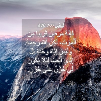 Picture 04 - فِيلِبِّي 2:27 AVD - فَإِنَّهُ مَرِضَ قَرِيبًا - Bible Verse Picture