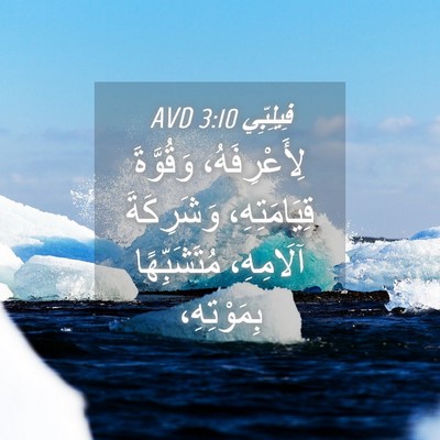 Picture 04 - فِيلِبِّي 3:10 AVD - لِأَعْرِفَهُ، وَقُوَّةَ - Bible Verse Picture