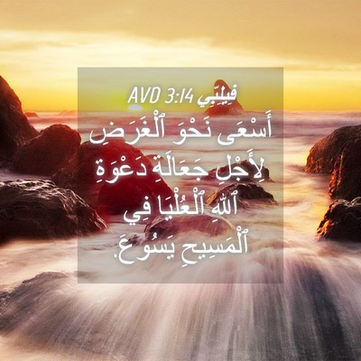 Picture 04 - فِيلِبِّي 3:14 AVD - أَسْعَى نَحْوَ ٱلْغَرَضِ - Bible Verse Picture