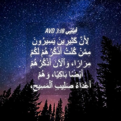 Picture 04 - فِيلِبِّي 3:18 AVD - لِأَنَّ كَثِيرِينَ - Bible Verse Picture