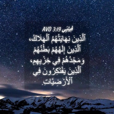 Picture 04 - فِيلِبِّي 3:19 AVD - ٱلَّذِينَ نِهَايَتُهُمُ - Bible Verse Picture